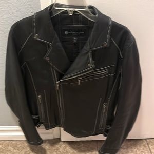 Kenneth Cole Reaction women’s black buttery soft leather motorcycle jkt  large